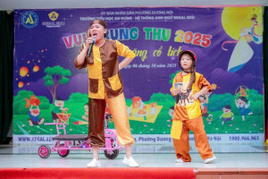 Trung thu muộn” nhưng tràn đầy yêu thương tại Trường TH An Hưng